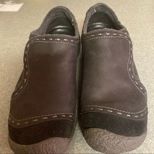 Keen leather and suede slip on loafers